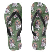 Face Beagle Puppy glimlachen Teenslippers (Voetbed)