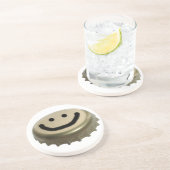 Face Beer Bottle Pet Zandsteen Onderzetter (Zijkant)