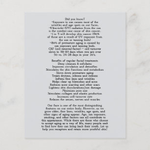 FACE-BEHANDELING Beauty Salon 4,5 x 5,6 inch Flyer