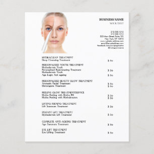 FACE-BEHANDELING Beauty Salon 4,5 x 5,6 inch Flyer