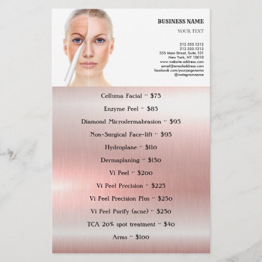 FACE-BEHANDELING Beauty Salon flyer (Voorkant)