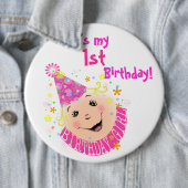 Face Birthday Girl Button (In situ)
