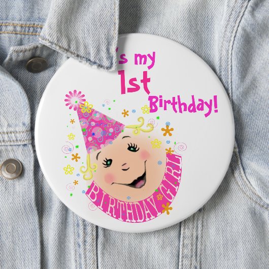 Face Birthday Girl Button (In situ)