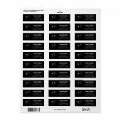 Face Black Cat retour adreslabels gepersonaliseerd Etiket (Full Sheet)