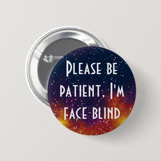 Face Blind Galaxy Identity Ronde Button 5,7 Cm (Voorkant /achterkant)
