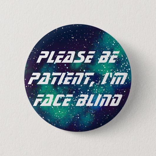 Face Blind Galaxy Identity Ronde Button 5,7 Cm (Voorkant)