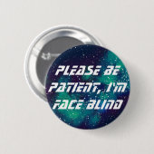Face Blind Galaxy Identity Ronde Button 5,7 Cm (Voorkant /achterkant)