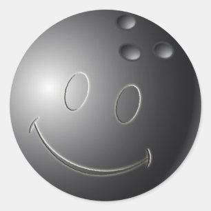 FACE BOWLING BALL RONDE STICKER