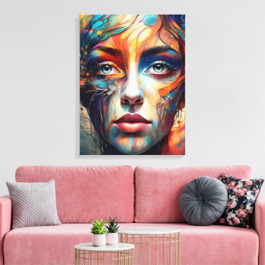 Face Canvas Afdruk (Insitu (Woonkamer))