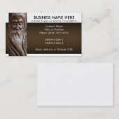 Face Carved in Wood Visitekaartje (Voorkant / Achterkant)