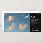 Face Cloud 1 Condoleance Dankjewel Fotokaart Bedankkaart (Voorkant / Achterkant)