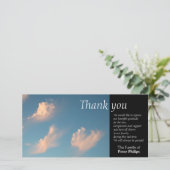 Face Cloud 1 Condoleance Dankjewel Fotokaart Bedankkaart (Staand voorkant)