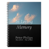 Face Cloud 1 Memorial Herdenking GuestBook Notitieboek (Voorkant)