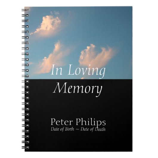 Face Cloud 1 Memorial Herdenking GuestBook Notitieboek (Voorkant)