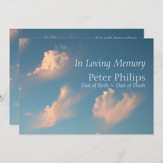 Face Cloud 1 - Uitnodiging tot kennisgeving van be (Voorkant / Achterkant)