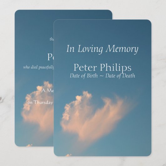 Face Cloud 3 - Uitnodiging tot kennisgeving van be (Voorkant / Achterkant)