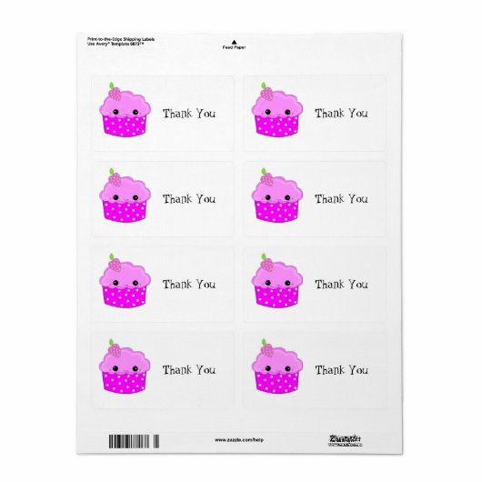 Face Cupcake Etiket (Full Sheet)