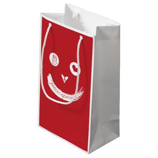 Face Cute Love Peace Jose Custom Gift Bag Klein Cadeauzakje (Achterkant Gekanteld)