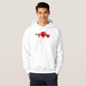 Face Down Dead White Hoodie (Voorkant volledig)