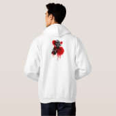 Face Down Dead White Hoodie (Achterkant volledig)