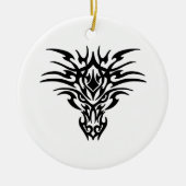Face-Dragon-Tattoo Keramisch Ornament (Voorkant)