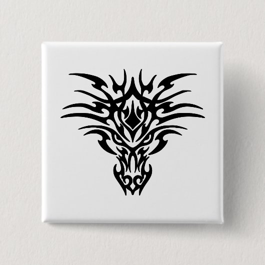 Face-Dragon-Tattoo Vierkante Button 5,1 Cm (Voorkant)