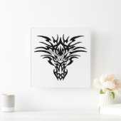 Face-Dragon-Tattoo Vierkante Klok (Huis)