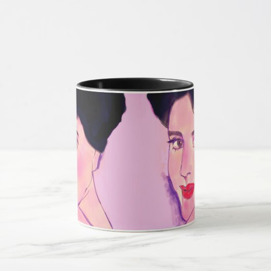 Face Drawing of Beautiful Woman Pinks Mok (Midden)