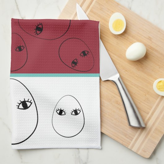 Face Egg Kitchen Towels Theedoek (Quarter Fold)