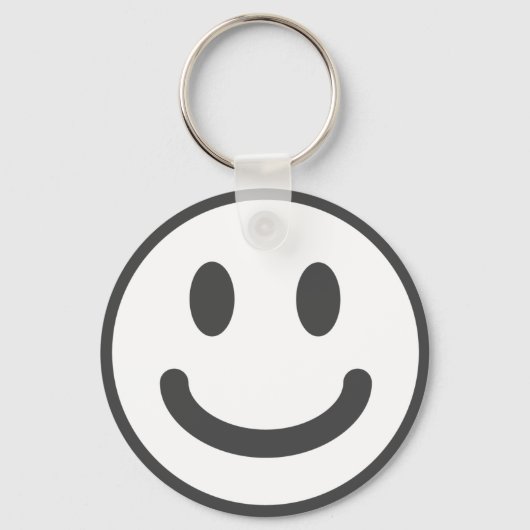 Face/emoji/emoticon/happy face sleutelhanger (Voorkant)