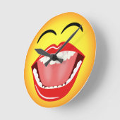Face Emoji Humor Medium Funny Round Wall klok (Hoek)