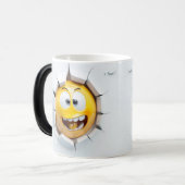 Face Emoticon Break Through Magische Mok (Voorkant links)