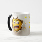 Face Emoticon Break Through Magische Mok (Voorkant links)