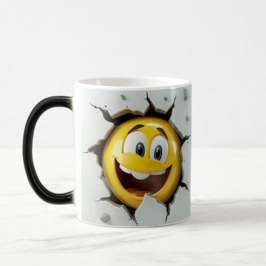 Face Emoticon Break Through Magische Mok (Links)