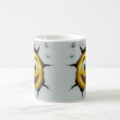 Face Emoticon Break Through Magische Mok (Center)