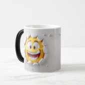 Face Emoticon Break Through Magische Mok (Voorkant links)