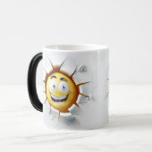 Face Emoticon Break Through Magische Mok (Voorkant links)