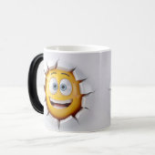 Face Emoticon Break Through Magische Mok (Voorkant links)