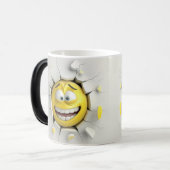 Face Emoticon Break Through Magische Mok (Voorkant links)