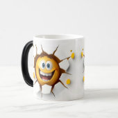 Face Emoticon Break Through Magische Mok (Voorkant links)