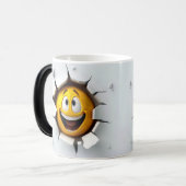 Face Emoticon Break Through Magische Mok (Voorkant links)