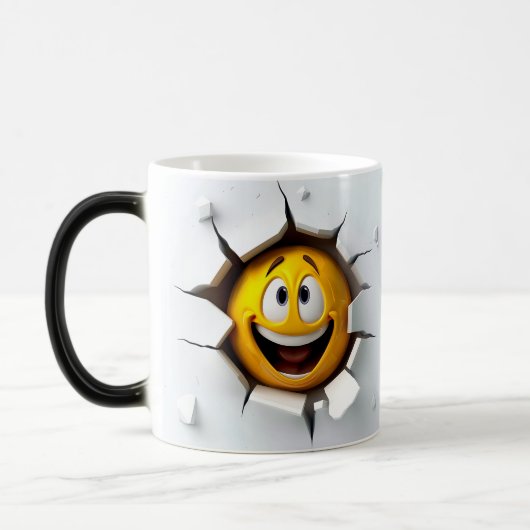 Face Emoticon Break Through Magische Mok (Links)