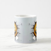 Face Emoticon Break Through Magische Mok (Center)