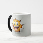 Face Emoticon Break Through Magische Mok (Voorkant links)