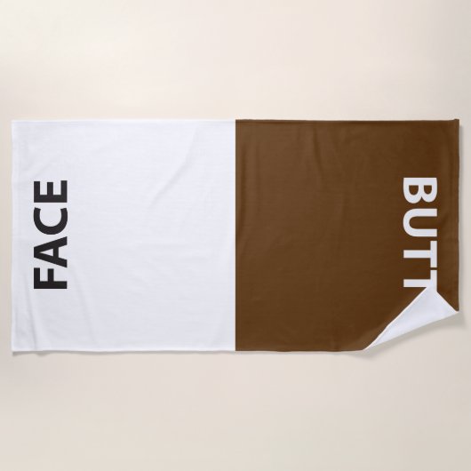 Face en Butt Towel Strandlaken (Voorkant)