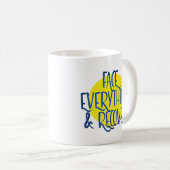 Face Everything & Recover Slogan Mok (Voorkant rechts)