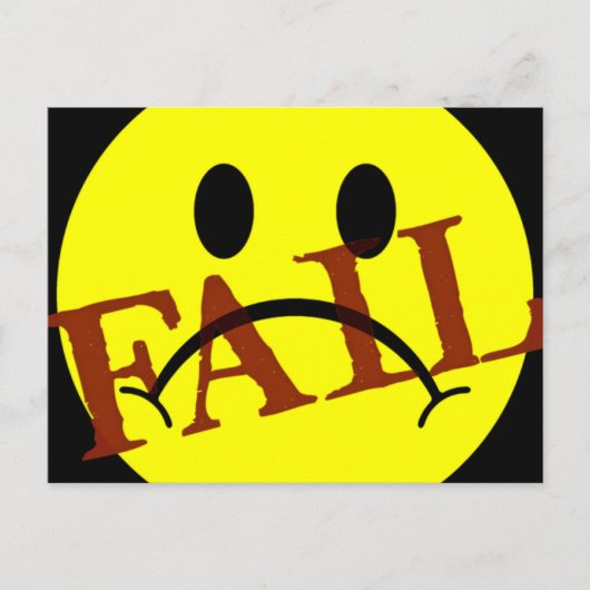 FACE FAIL BRIEFKAART (Voorkant)