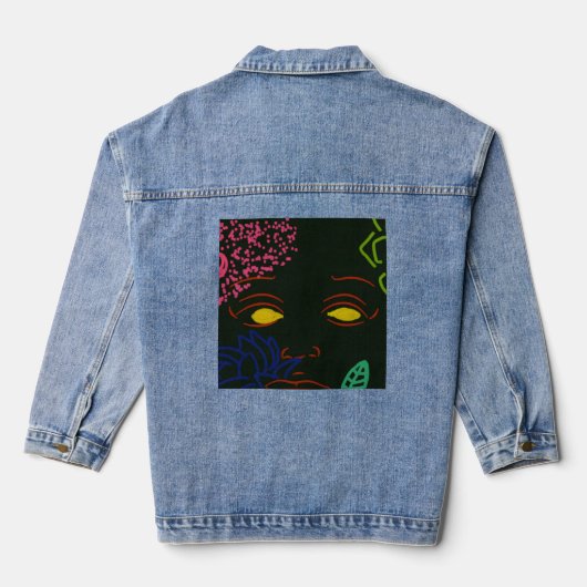 Face Flower Denim Jas Jacket (Achterkant)
