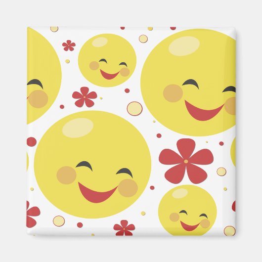 Face Flowers Magnet (Voorkant)