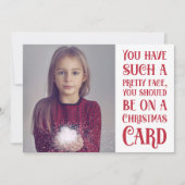 Face-fotokerstkaart Feestdagenkaart (Voorkant)